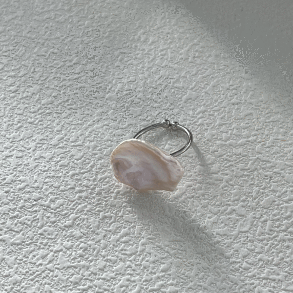 Silver Small 14k Gold Pearl Ring 476
