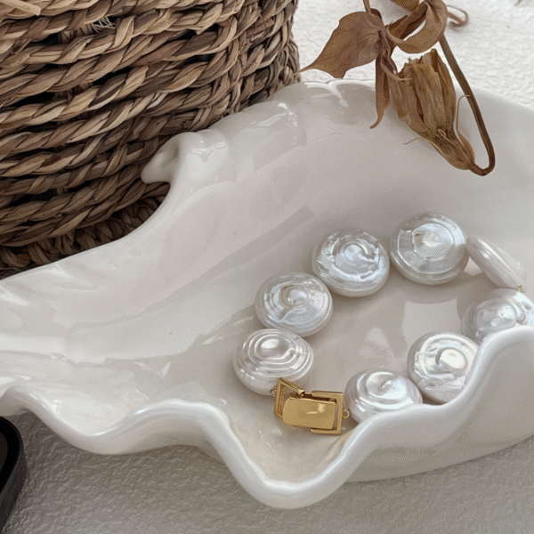 Roman Holiday natural Baroque pearl bracelet Silver Five Baroque Pearl Bracelet 535