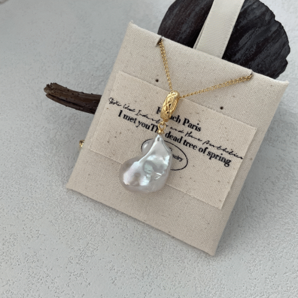 Large Baroque - natural pearl necklace White Freshwater Cultured Keshi Pearl Lilian Necklace for Women 610