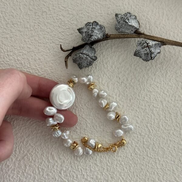 Silver Five Baroque Pearl Bracelet 665