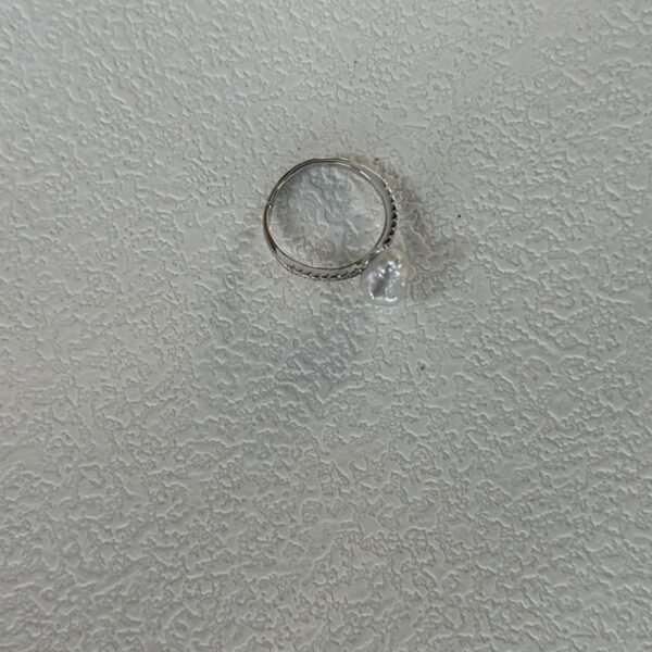 Silver Small 14k Gold Pearl Ring 691 -B