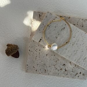 Silver Five Baroque Pearl Bracelet 695