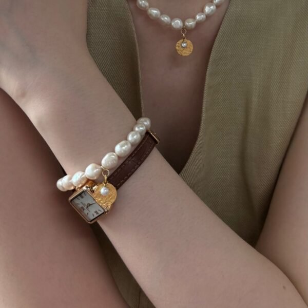 Silver Five Baroque Pearl Bracelet 705